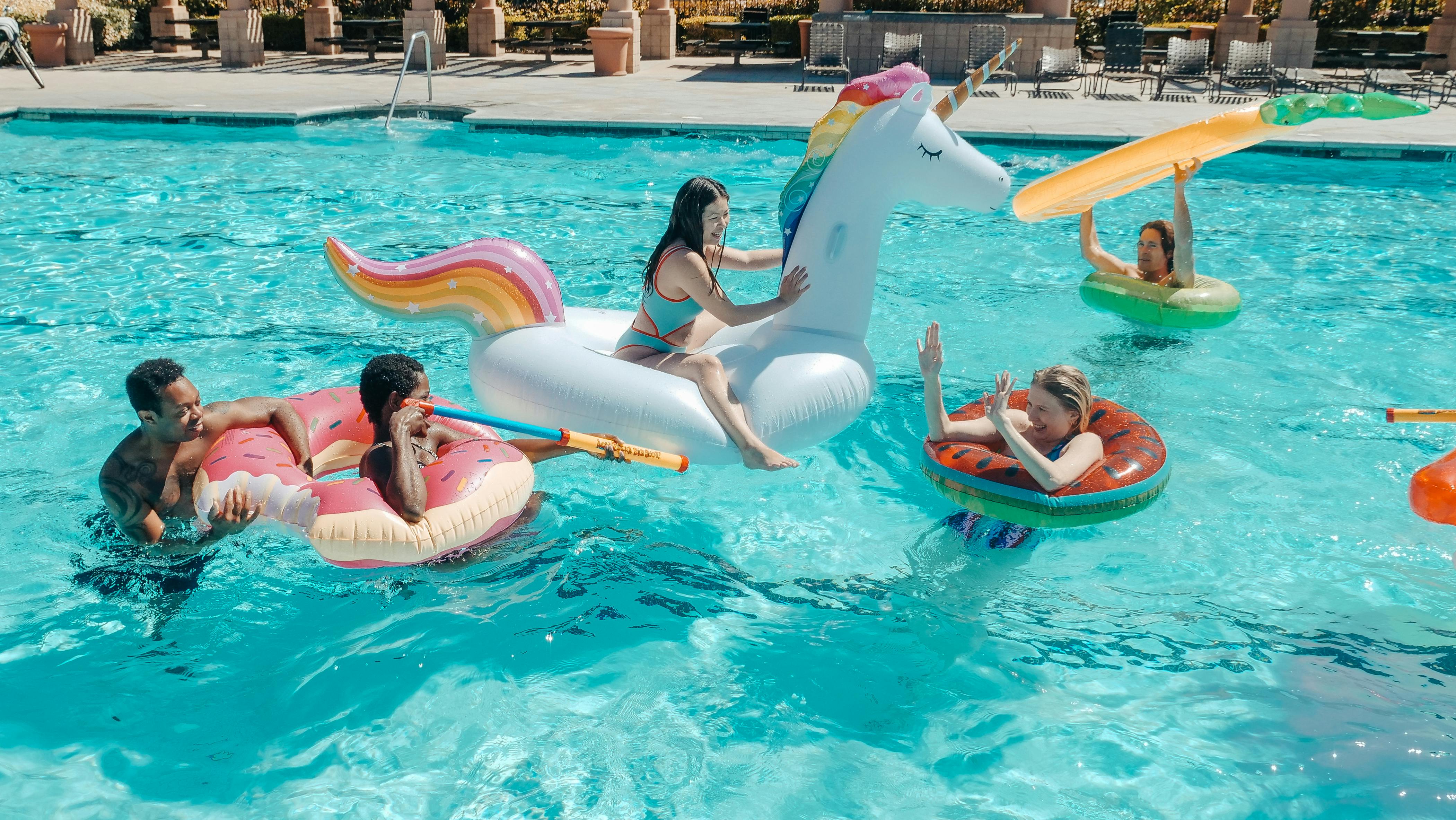 Professional water slide pool inflatable party equipment